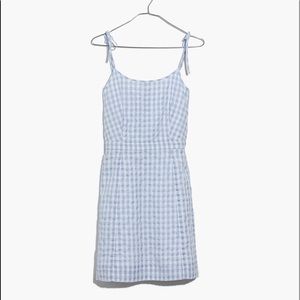 Madewell Gingham Tie- strap dress
